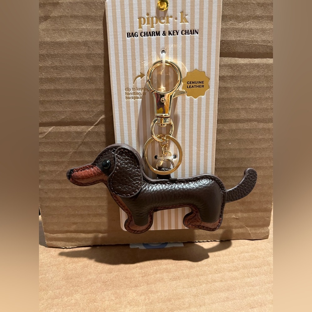 Piper K Dachshund Dog Bag Charm NWT